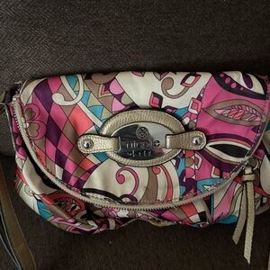 Nicole Lee Pink and Purple Patterned Clutch